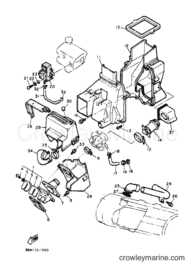 1991 Snowmobile SV125E - SV125E (88B1) [010] - INTAKE