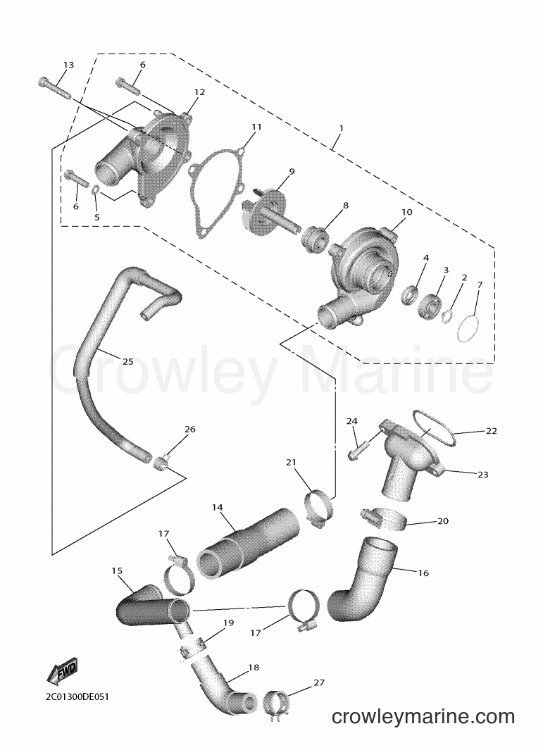 Yamaha Motors YZF600 (BN64) [060] - WATER PUMP