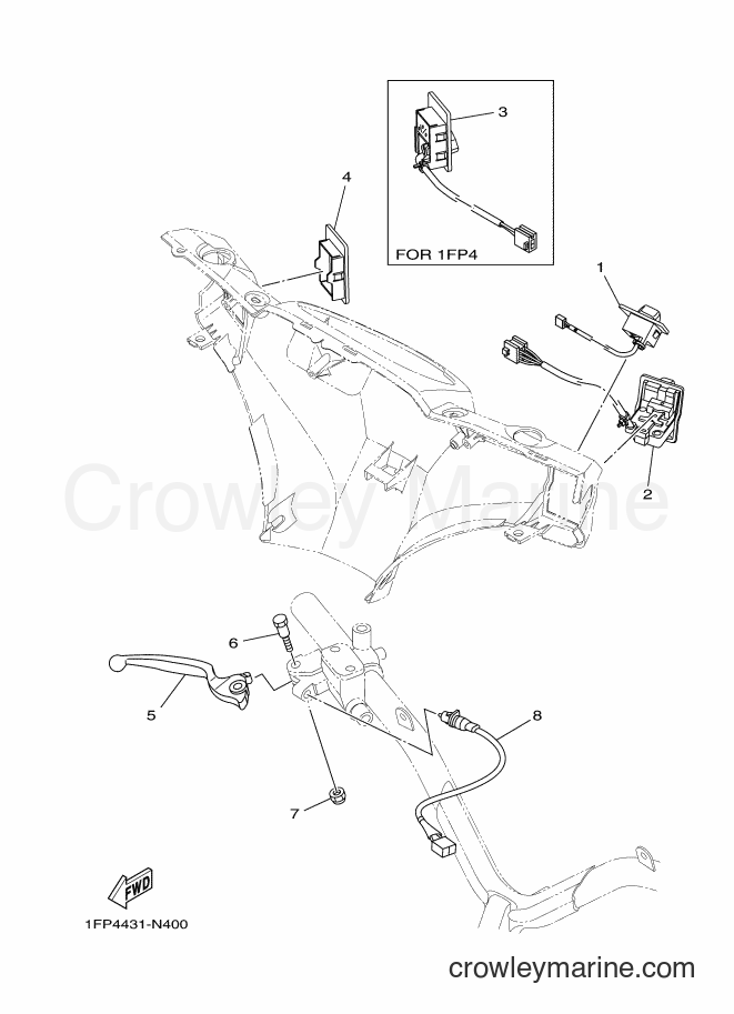 Yamaha Motors T115FL (1FP6) [010] - HANDLE SWITCH & LEVER