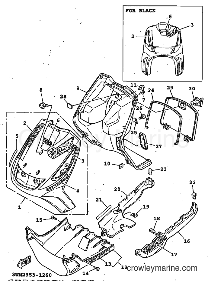 1996 Scooter CR50Z - CR50Z (3WN2) [999] - LEG SHIELD