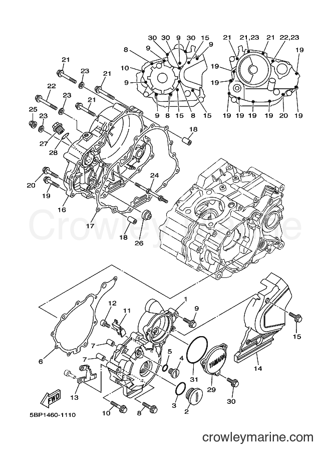 Yamaha Motors SX-4 (5BP2) [010] - CRANKCASE COVER 1