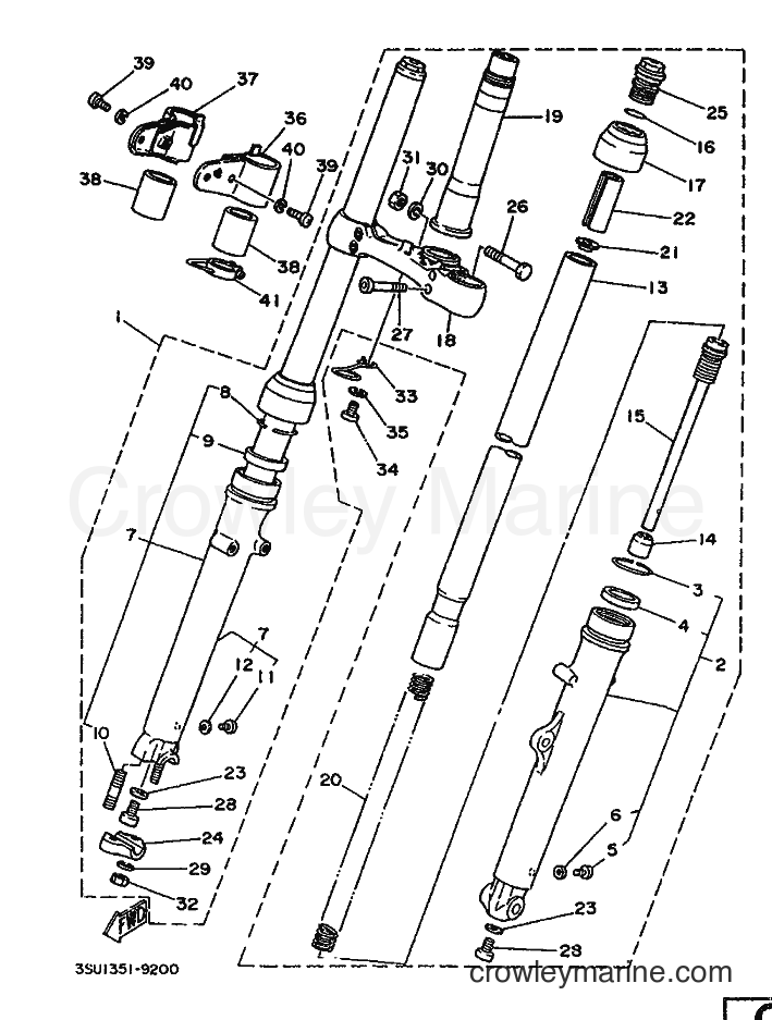 1989 Dirt Bike TY125 - TY125 (3SU1) [999] - FRONT FORK