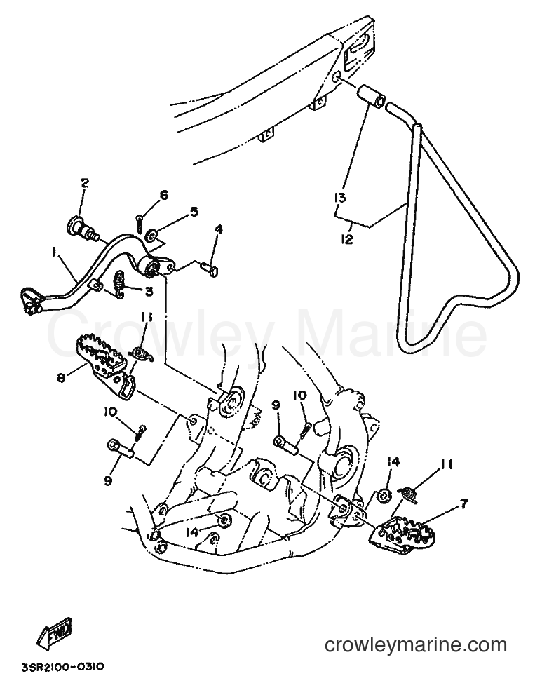 1990 Dirt Bike YZ125 - YZ125 (3SR2) [020] - STAND & FOOTREST