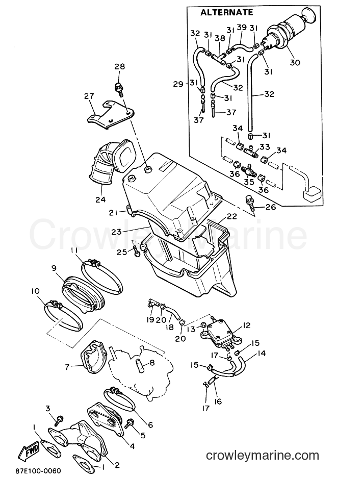 Yamaha Motors CS340E (88E1) [999] - INTAKE