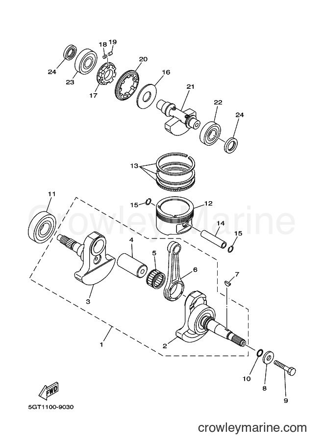 1999 ATV YFM600FWA - YFM600FWA (5GT4) [020] - CRANKSHAFT & PISTON