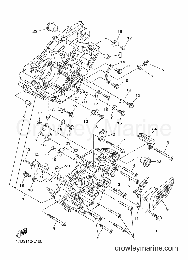 2013 Dirt Bike YZ250F - YZ250F (17DJ) [010] - CRANKCASE