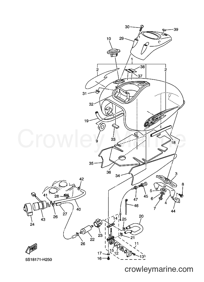 2009 Cruiser XVS650 - XVS650 (5S18) [010] - FUEL TANK