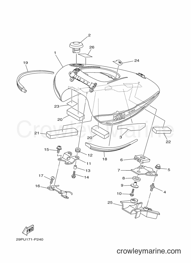 2017 Cruiser XV1900CU - XV1900CU (BL96) [010] - FUEL TANK