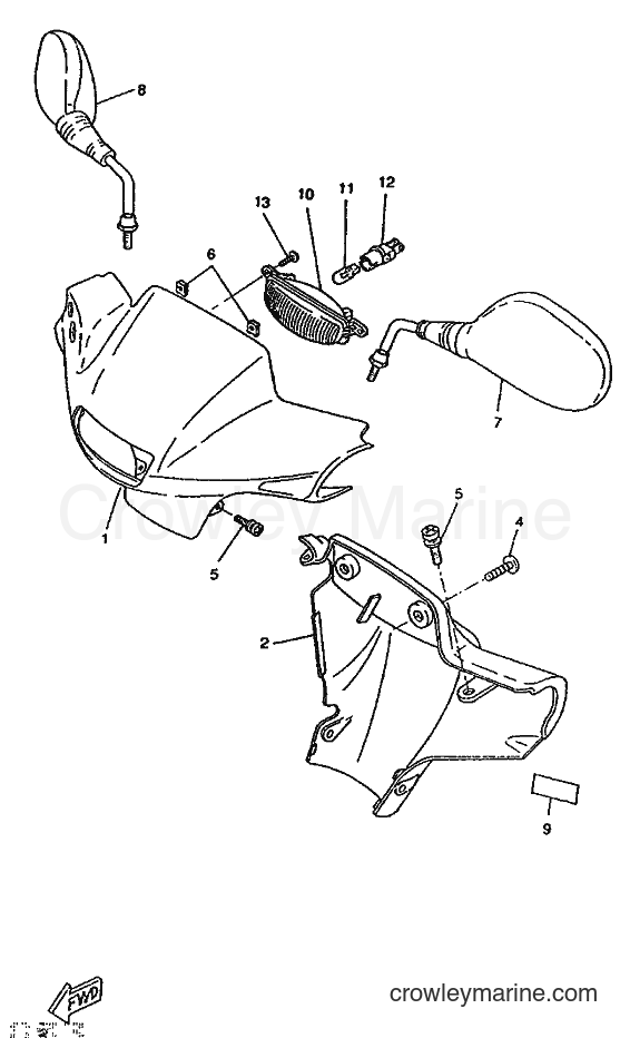 1995 Scooter CW50RS - CW50RS (4TD1) [999] - COWLING 1