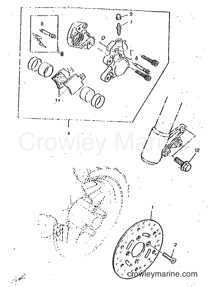 1998 Scooter CW50RSP - CW50RSP (4WT3) [010] - FRONT BRAKE CALIPER