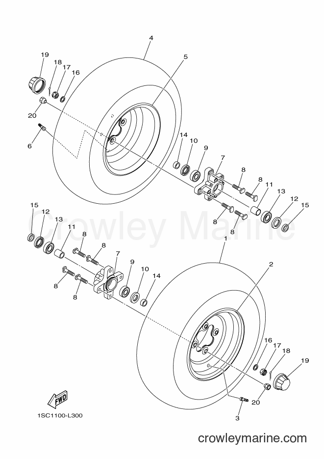2012 ATV YFM300 - YFM300 (1SC2) [010] - FRONT WHEEL