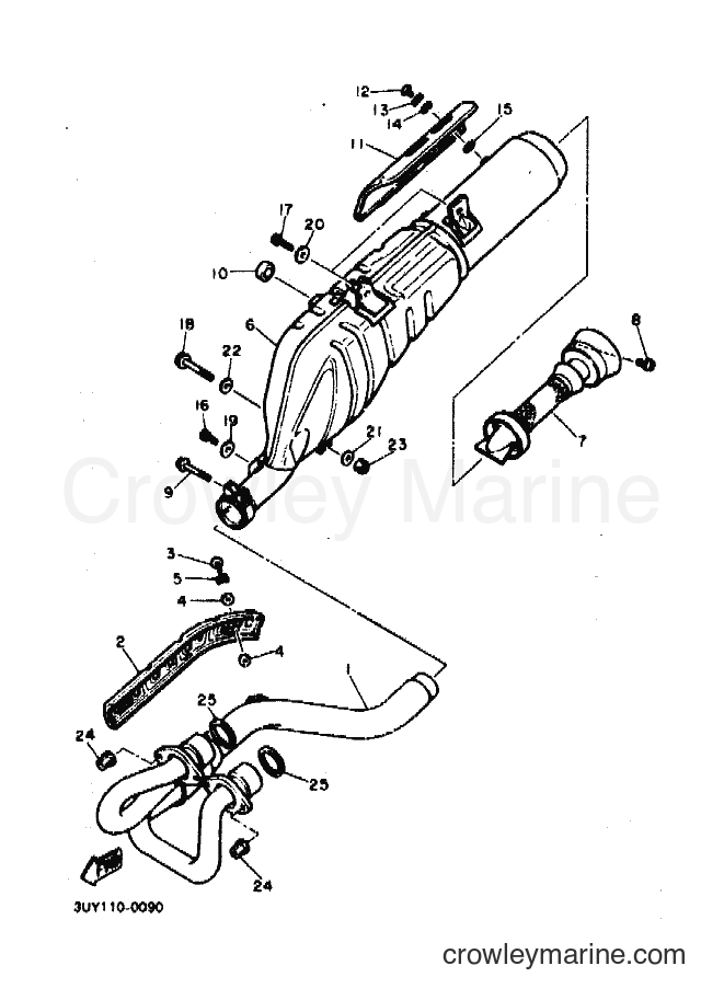 1990 Dirt Bike XT600E - XT600E (3UY1) [010] - EXHAUST