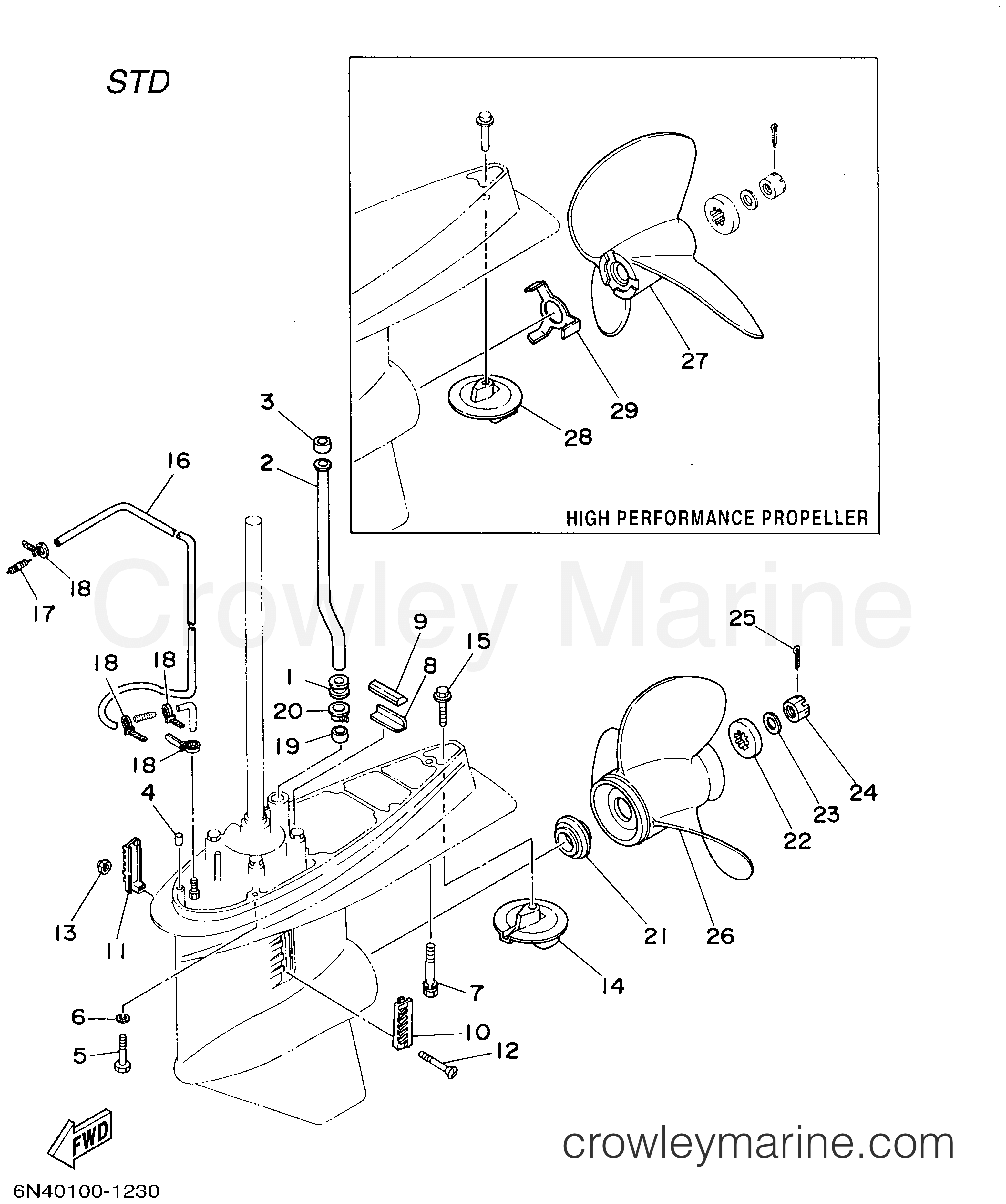 Yamaha Motors 115TXRA - LOWER CASING DRIVE 2