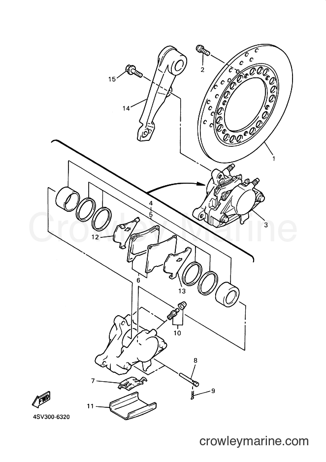 Yamaha Motors YZF1000R (4SV5) [080] - REAR BRAKE CALIPER