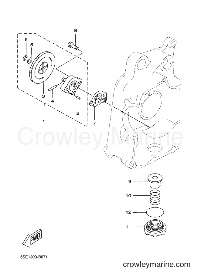 2012 Scooter VP250 - VP250 (5B29) [020] - OIL PUMP