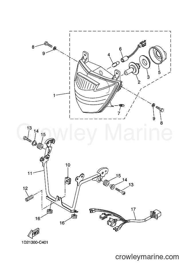 2014 Dirt Bike XT660R - XT660R (5VKL) [040] - HEADLIGHT