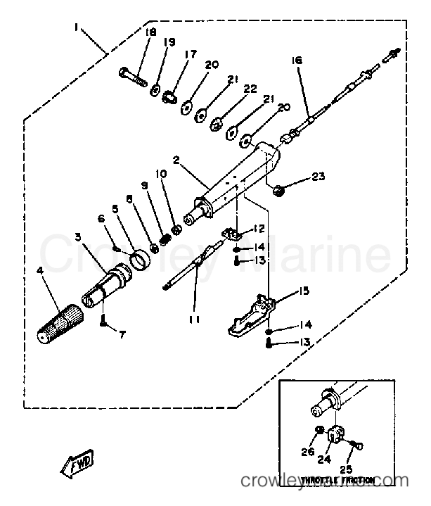Yamaha Motors 40SK - STEERING