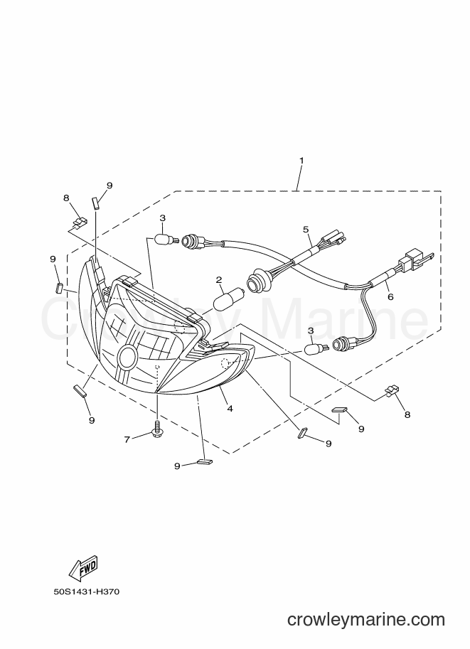 Yamaha Motors T110LS (50S5) [010] - HEADLIGHT