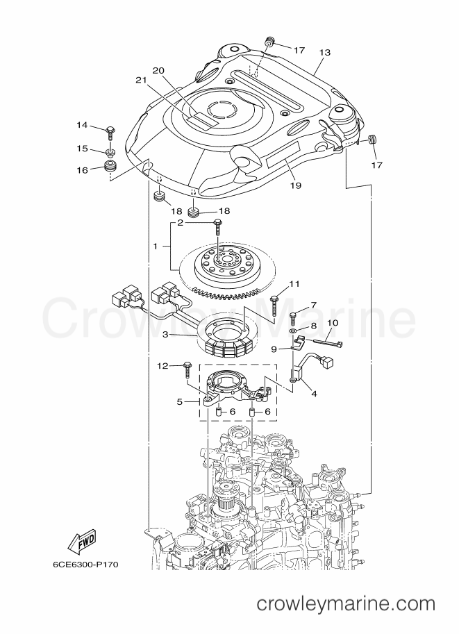 Yamaha Motors F300XCA-2016 (6CE7) [190] - GENERATOR