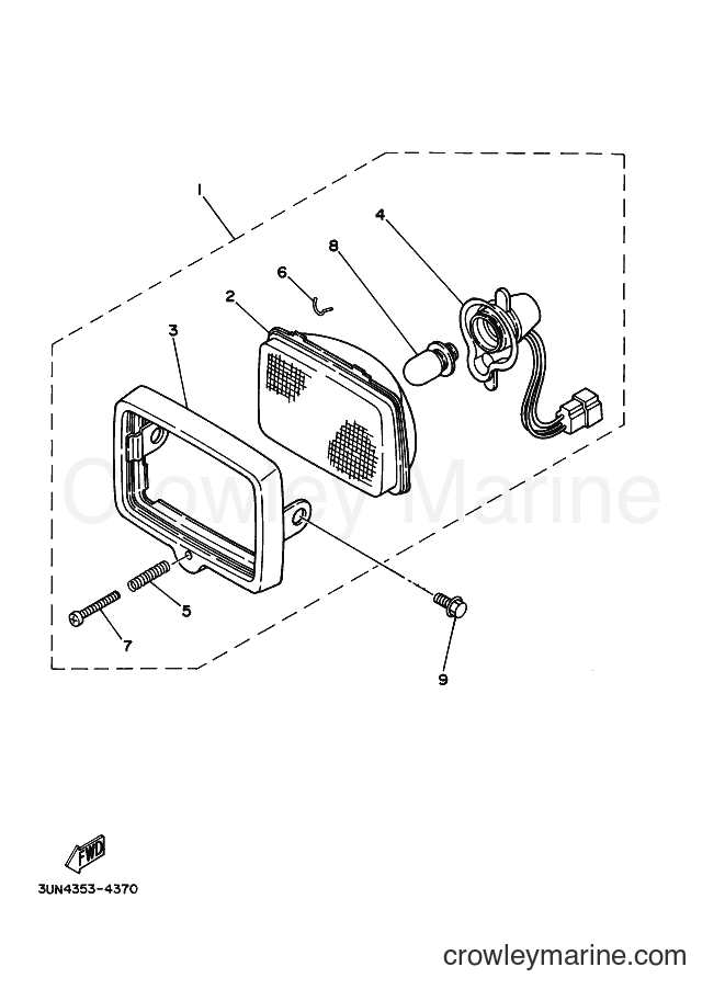 1996 Scooter DT50LC - DT50LC (3UN5) [010] - HEADLIGHT