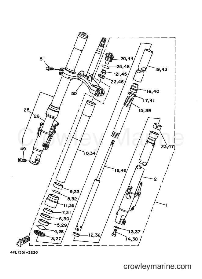 1997 Sport Bike TZR125 - TZR125 (4FL4) [010] - FRONT FORK