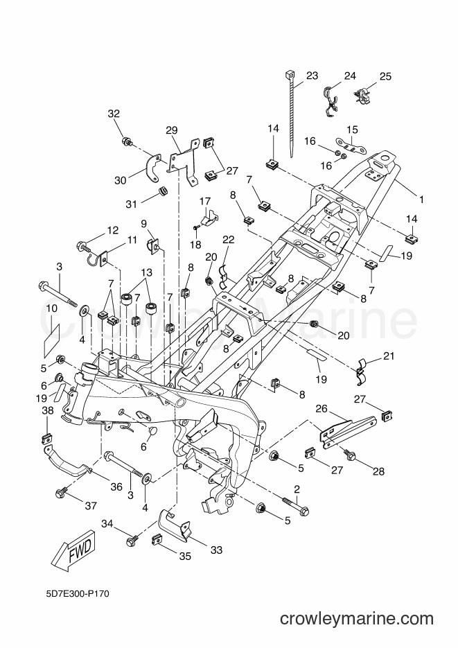 2015 Sport Bike YZF-R125A - YZF-R125A (5D7N) [010] - FRAME
