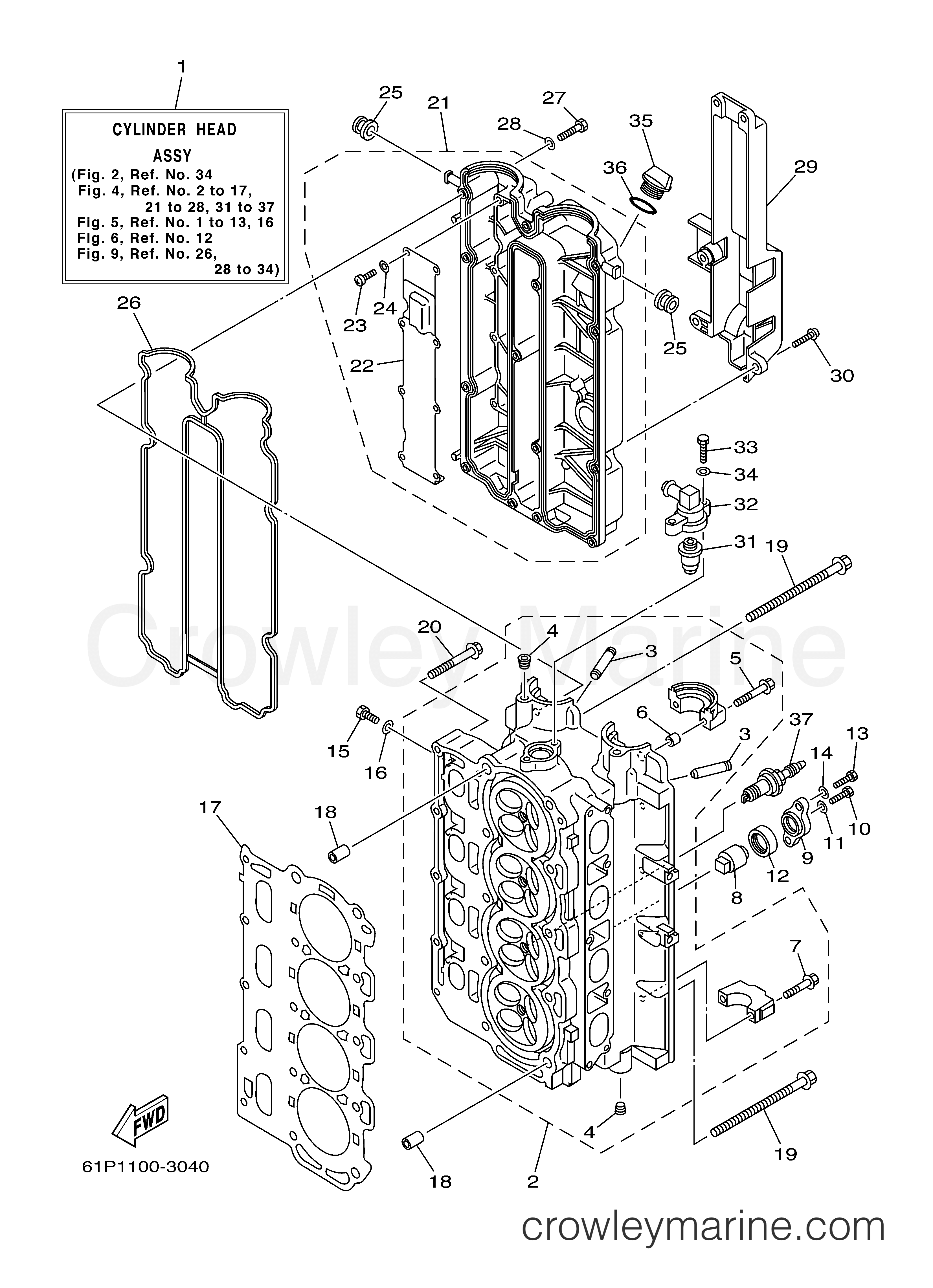 Yamaha Motors F90TJRB - CYLINDER CRANKCASE 2