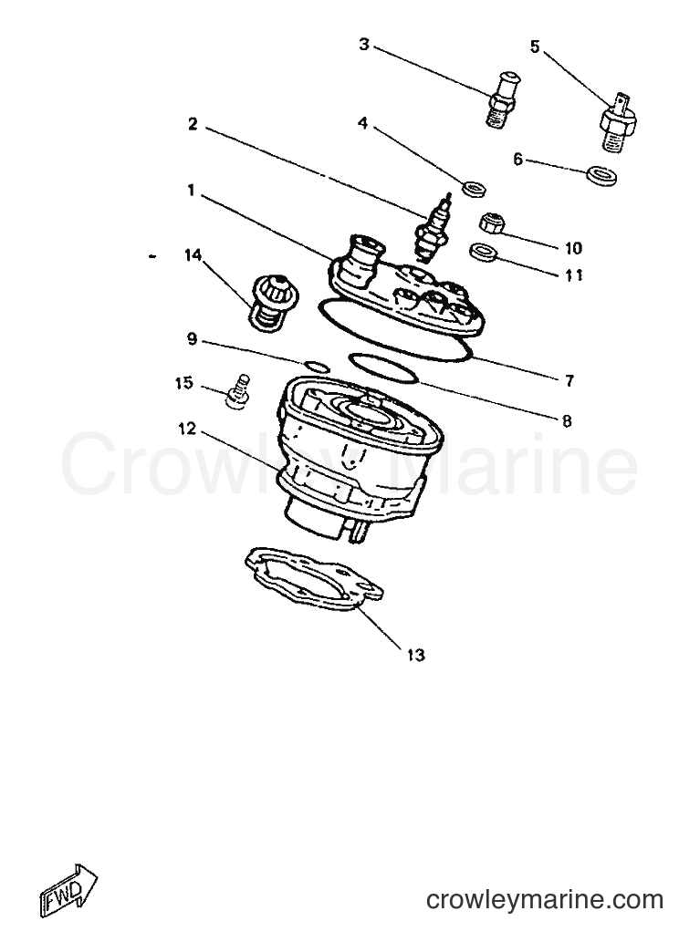 1996 Scooter TZR50 - TZR50 (4YV1) [999] - CYLINDER & CRANKCASE
