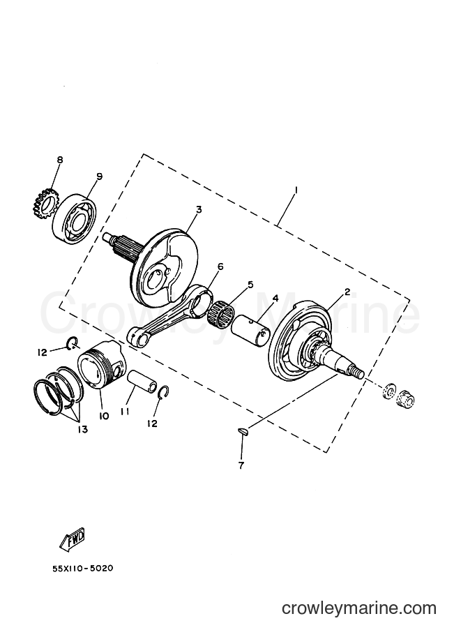 Yamaha Motors YFM80 (5THB) [030] - CRANKSHAFT & PISTON