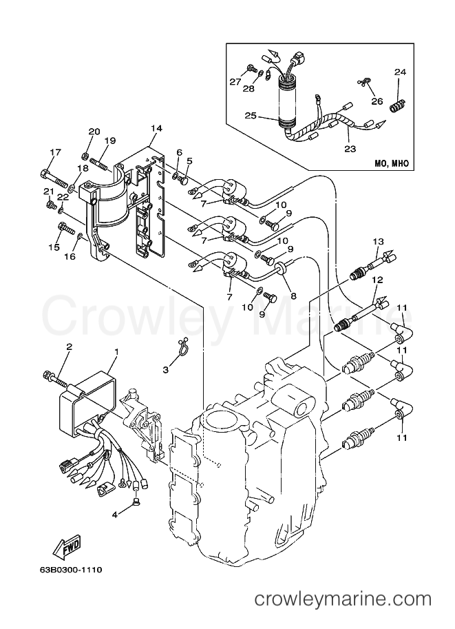 Yamaha Motors 40V (63C0) [080] - ELECTRICAL 1