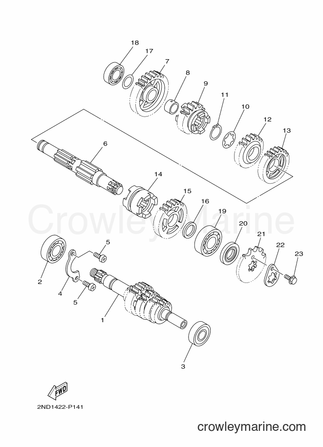 Yamaha Motors T150 (2NDD) [010] - TRANSMISSION