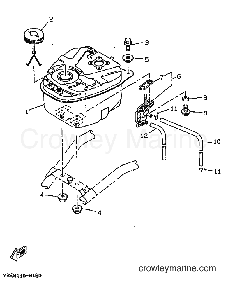 1990 Scooter CW50T - CW50T (3MX2) [010] - FUEL TANK