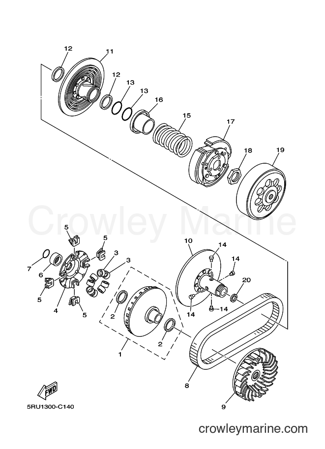 2004 Scooter YP400 - YP400 (5RU1) [040] - CLUTCH