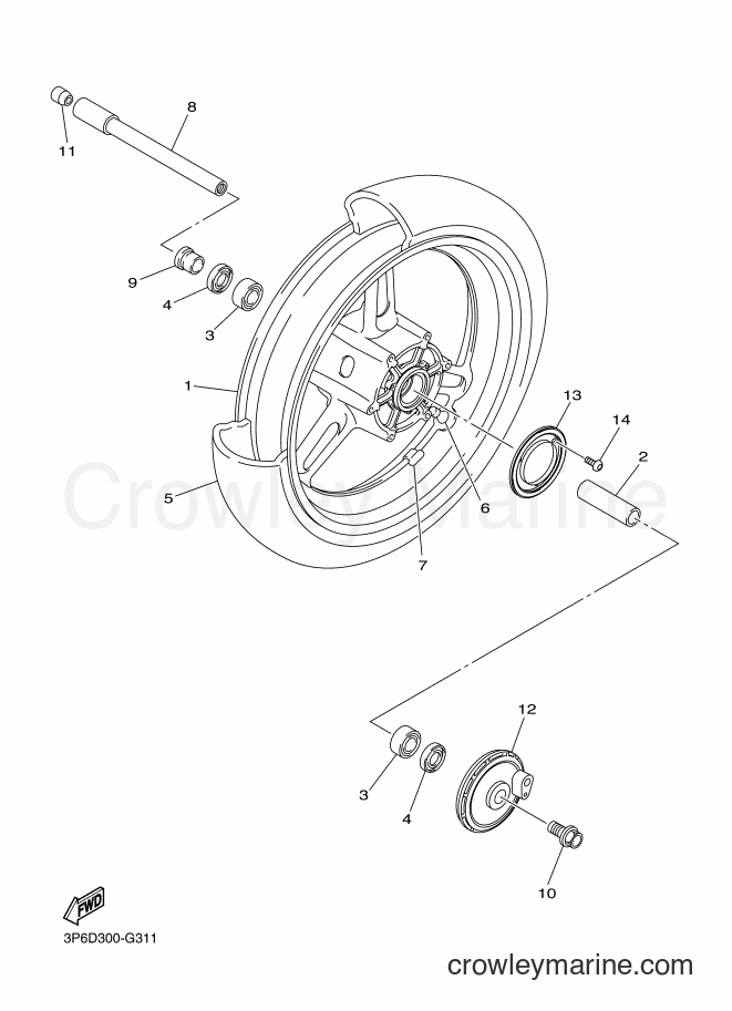 2010 Sport Bike FJR1300A - FJR1300A (1CY3) [010] - FRONT WHEEL