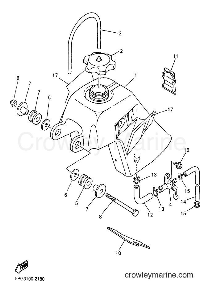 2002 Dirt Bike PW50 - PW50 (5PG3) [030] - FUEL TANK