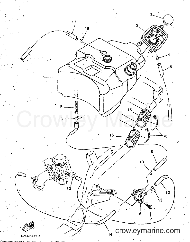 1998 Scooter YP125E - YP125E (5DS5) [010] - FUEL TANK