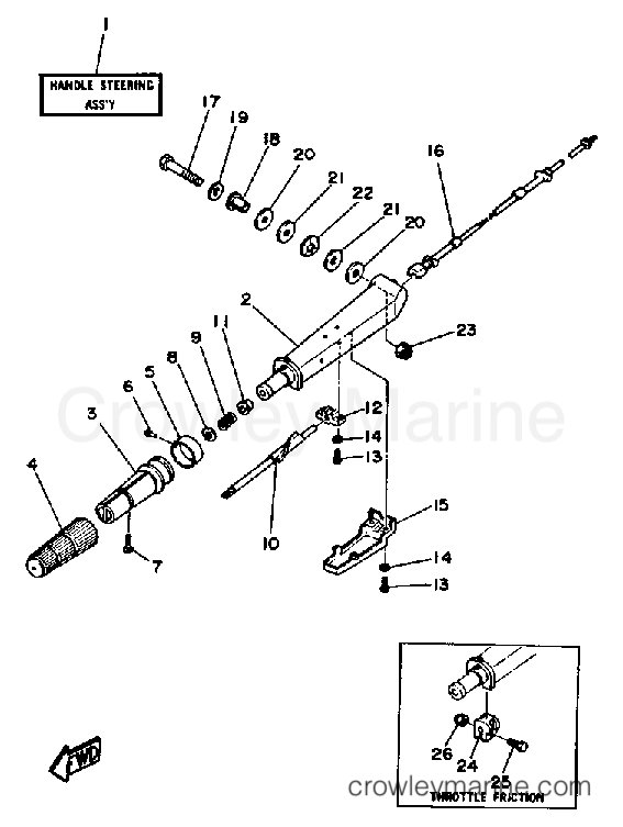 Yamaha Motors 40LF - MANUAL STEERING