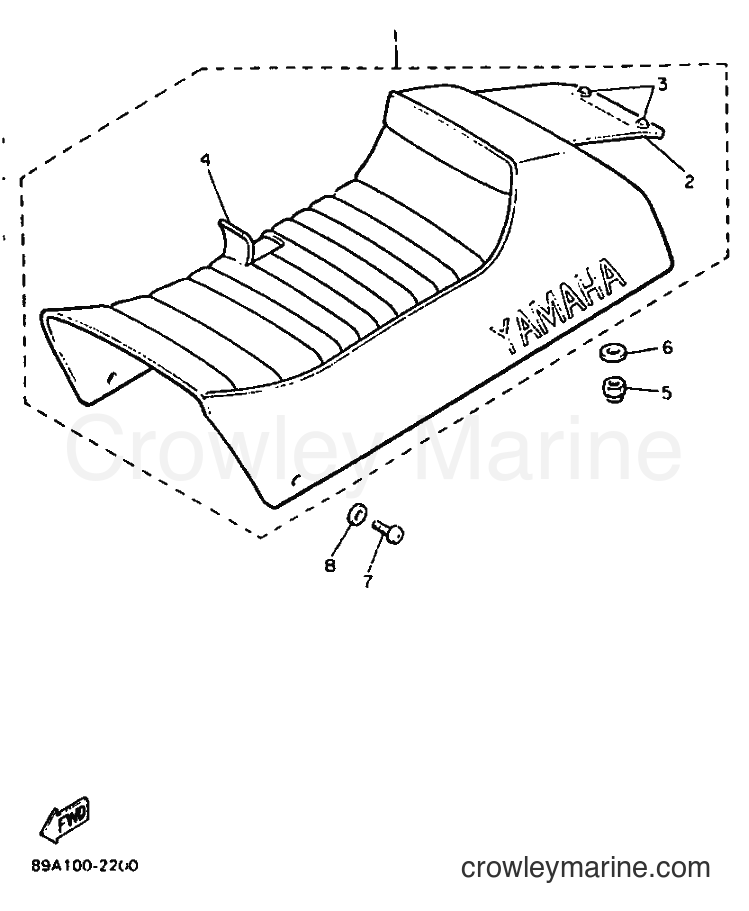 1992 Snowmobile VX750 - VX750 (89A1) [010] - SEAT