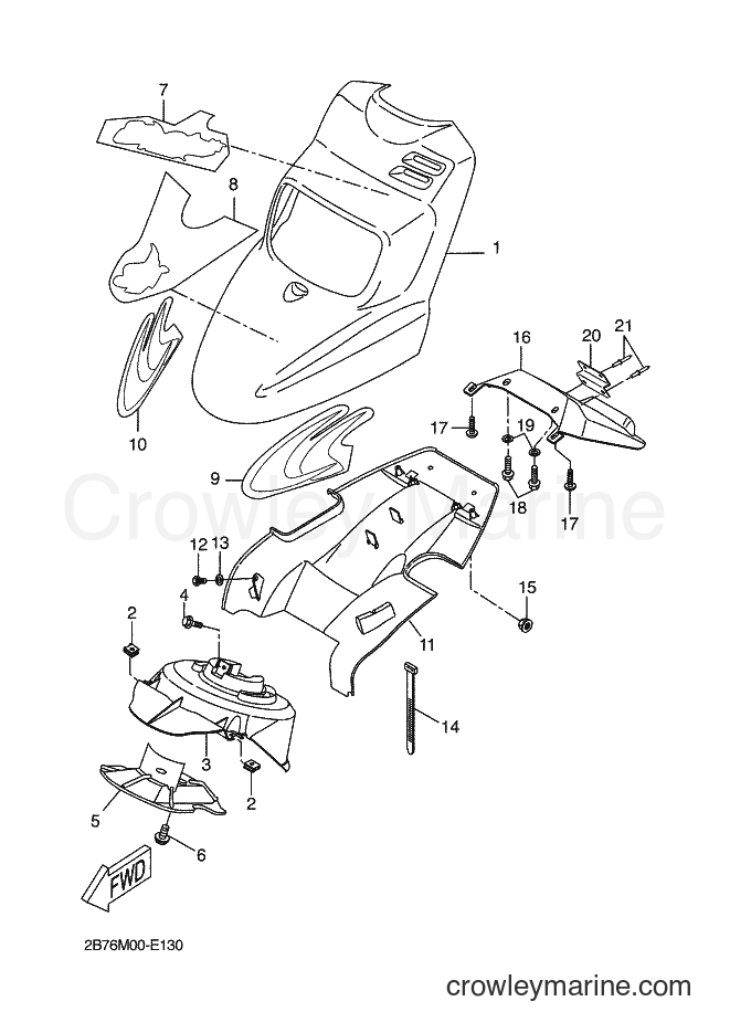 2006 Scooter CW50N - CW50N (2B76) [020] - FRONT FENDER