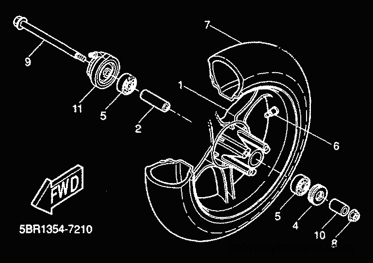 Yamaha Motors YQ50 (5HEK) [010] - FRONT WHEEL