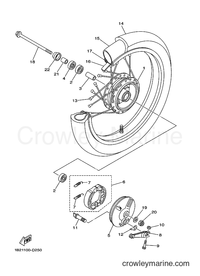 2007 Dirt Bike TT-R125 - TT-R125 (1B2J) [010] - FRONT WHEEL