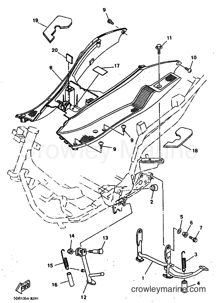 1999 Scooter YP125E - YP125E (5DS6) [010] - STAND & FOOTREST