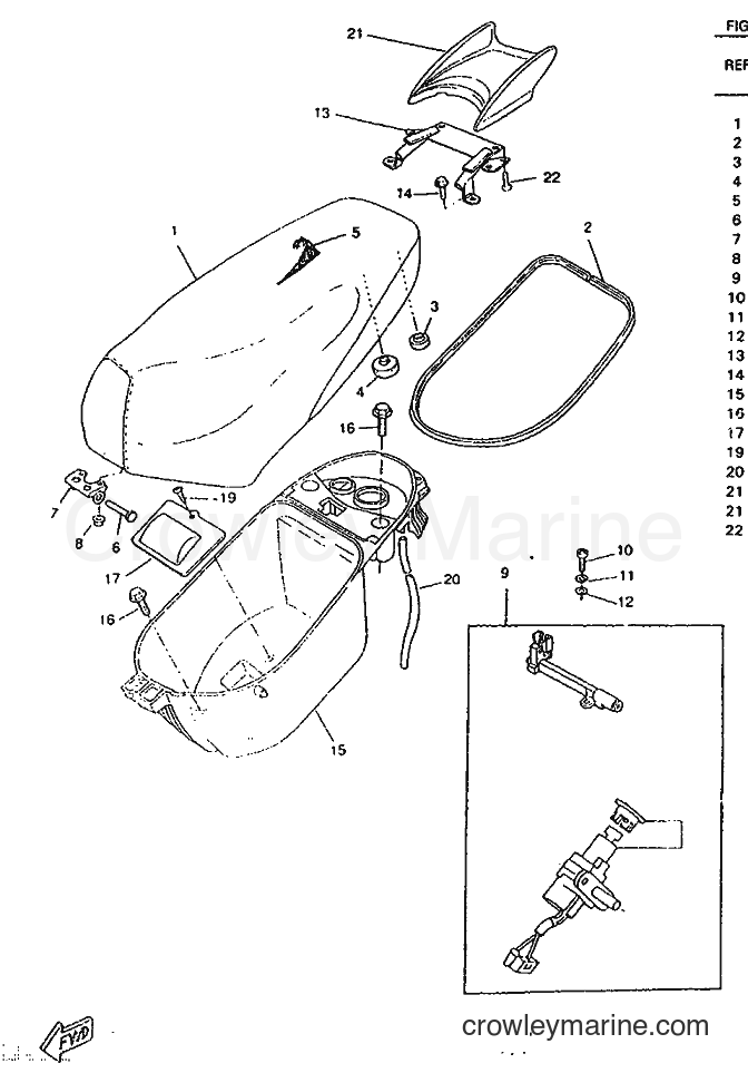 1996 Scooter CW50RSP - CW50RSP (4UR3) [999] - SEAT & CARRIER