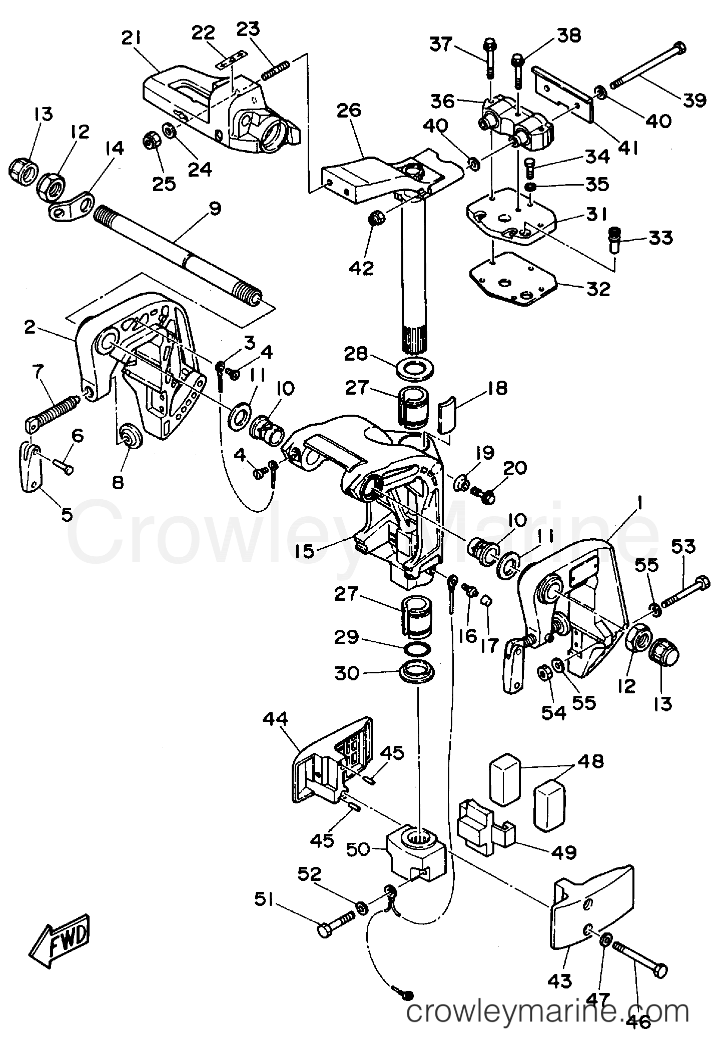 Yamaha Motors 25ELHS - BRACKET 1