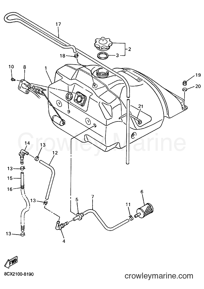 Yamaha Motors VT700 (8DM1) [020] - FUEL TANK