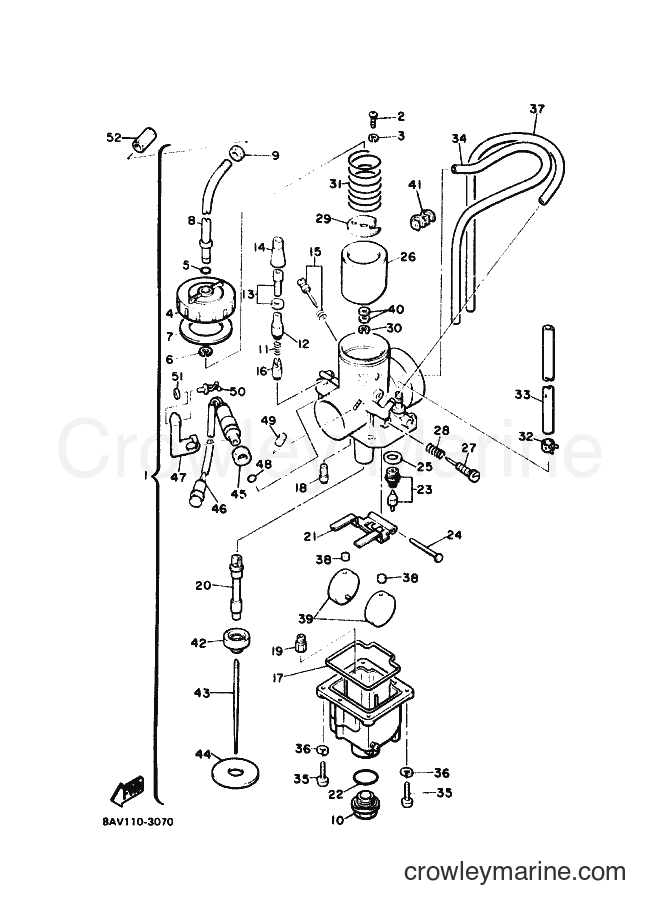 1993 Snowmobile EX570E - EX570E (8AW1) [030] - CARBURETOR