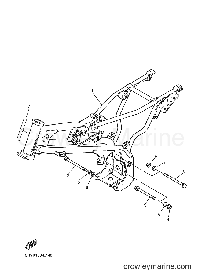 2007 Dirt Bike PW80 - PW80 (3RVM) [010] - FRAME