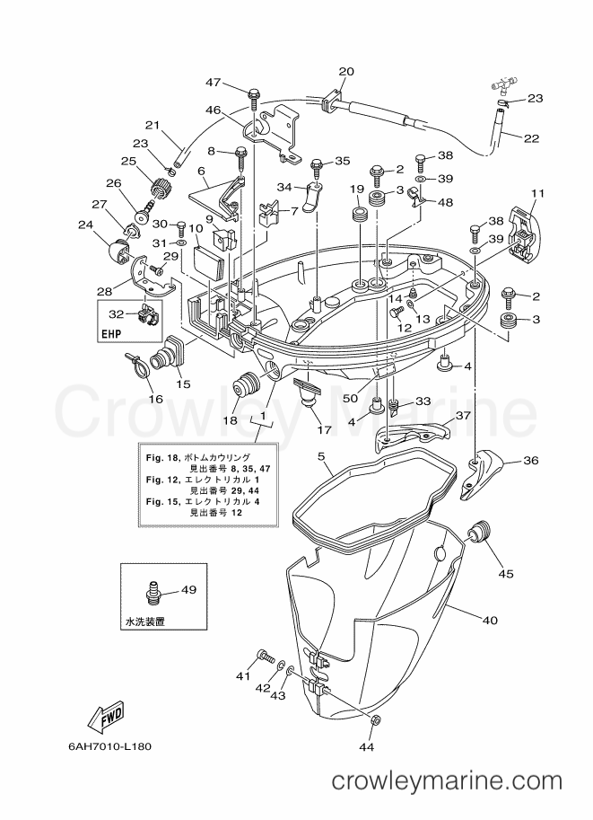 Yamaha Motors F20BEHPL (6AH7) [510] - BOTTOM COWLING