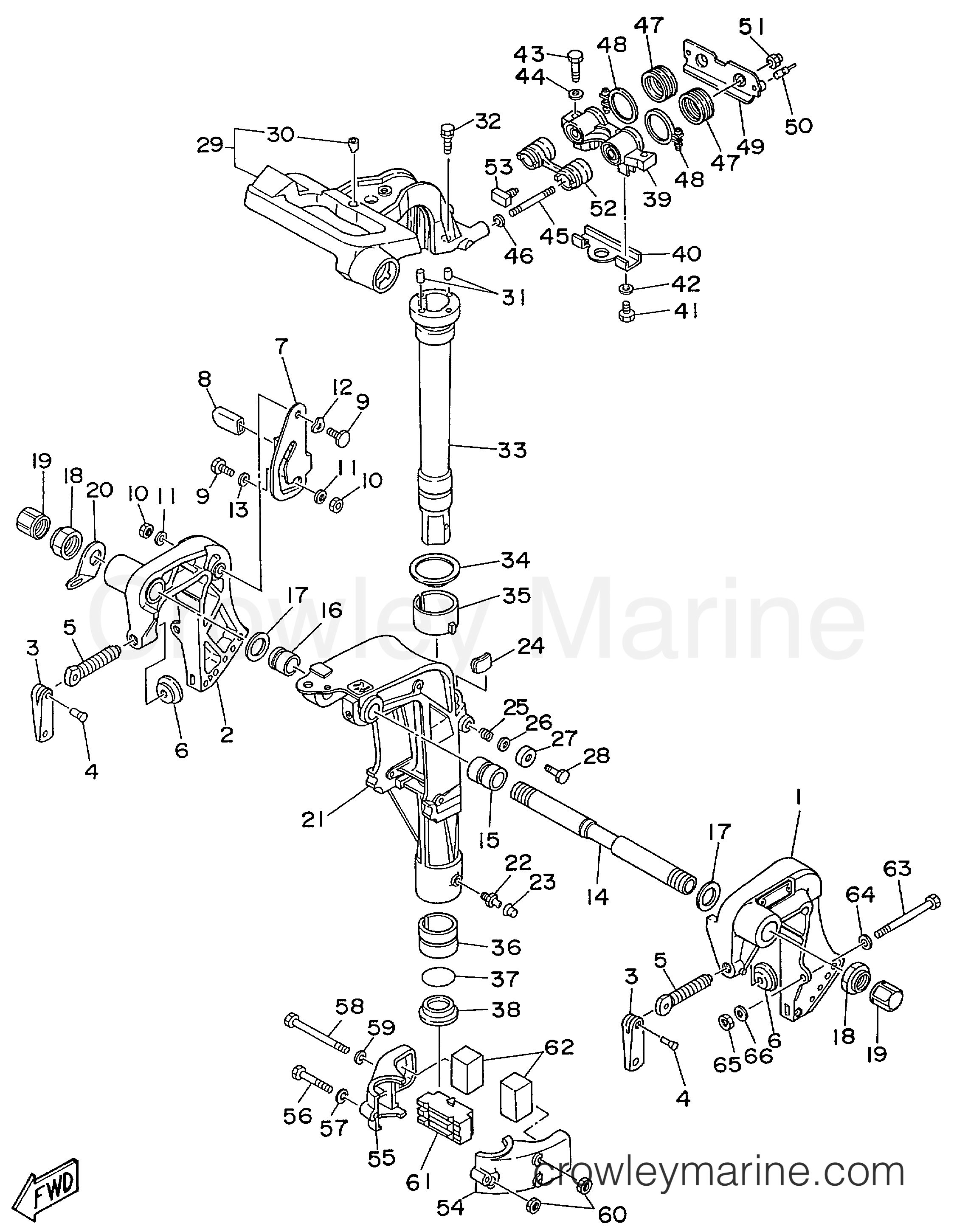 Yamaha Motors F9.9MSHW - BRACKET 1