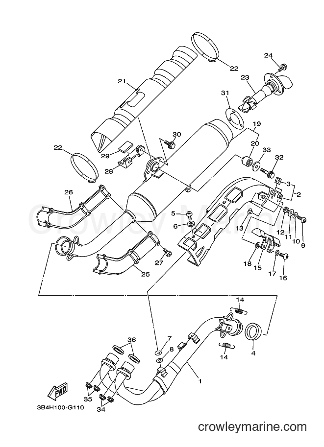2008 ATV YFM700FWAD - YFM700FWAD (3B4K) [010] - EXHAUST